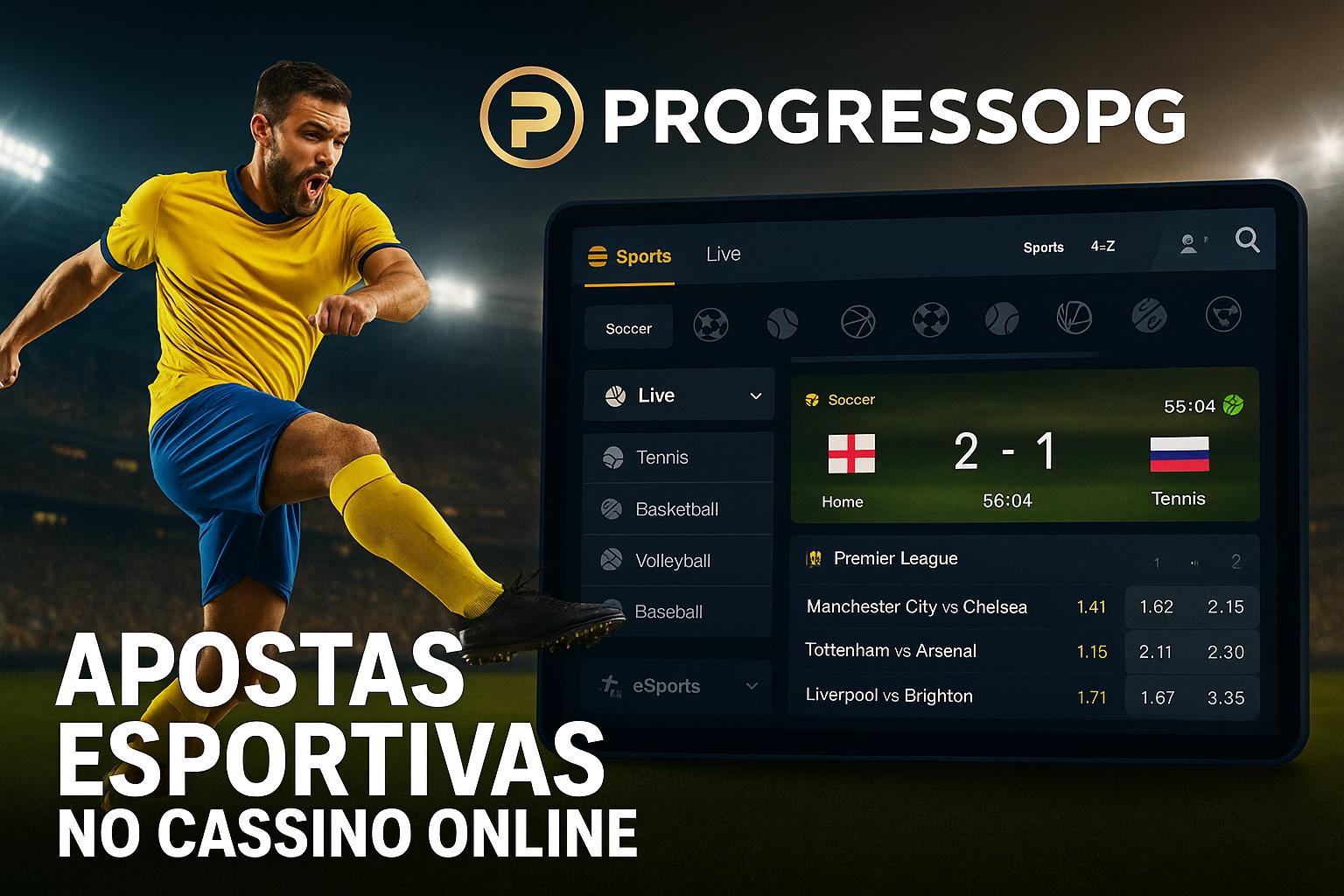 Aposte em apostas esportivas no cassino online PROGRESSOPG