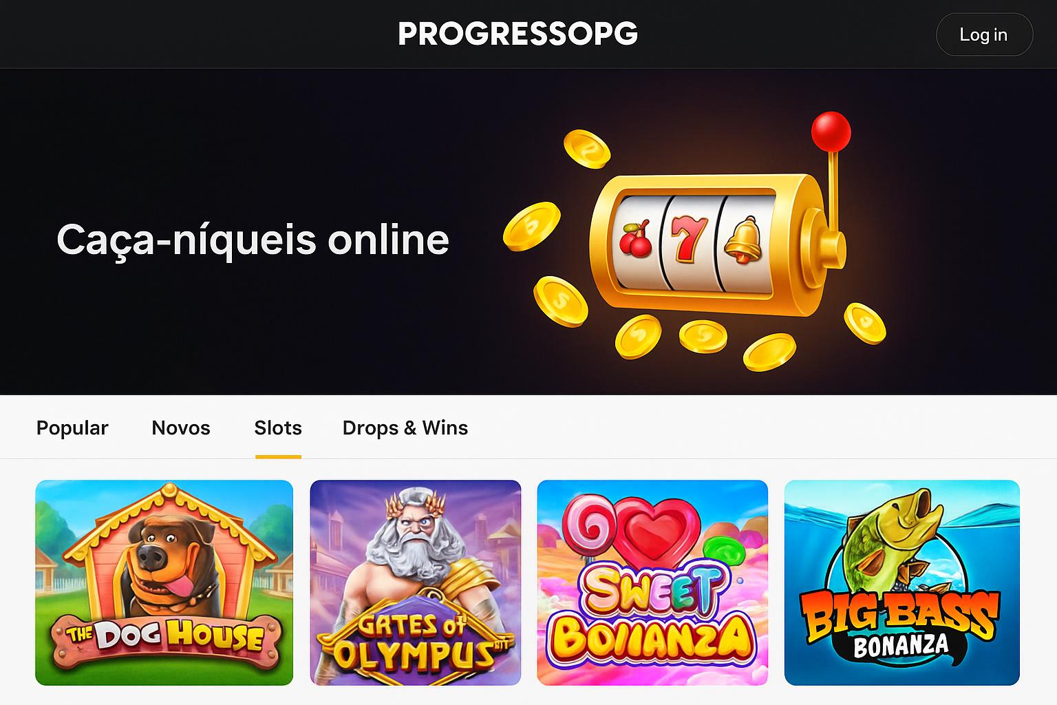 Explore o mundo das slot machines no PROGRESSOPG Casino